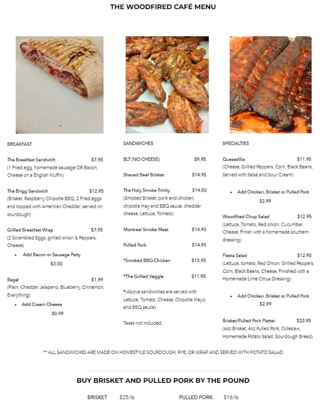 Our Menu